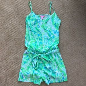 Lilly Pulitzer Deanna Romper- Any Fins Possible XS